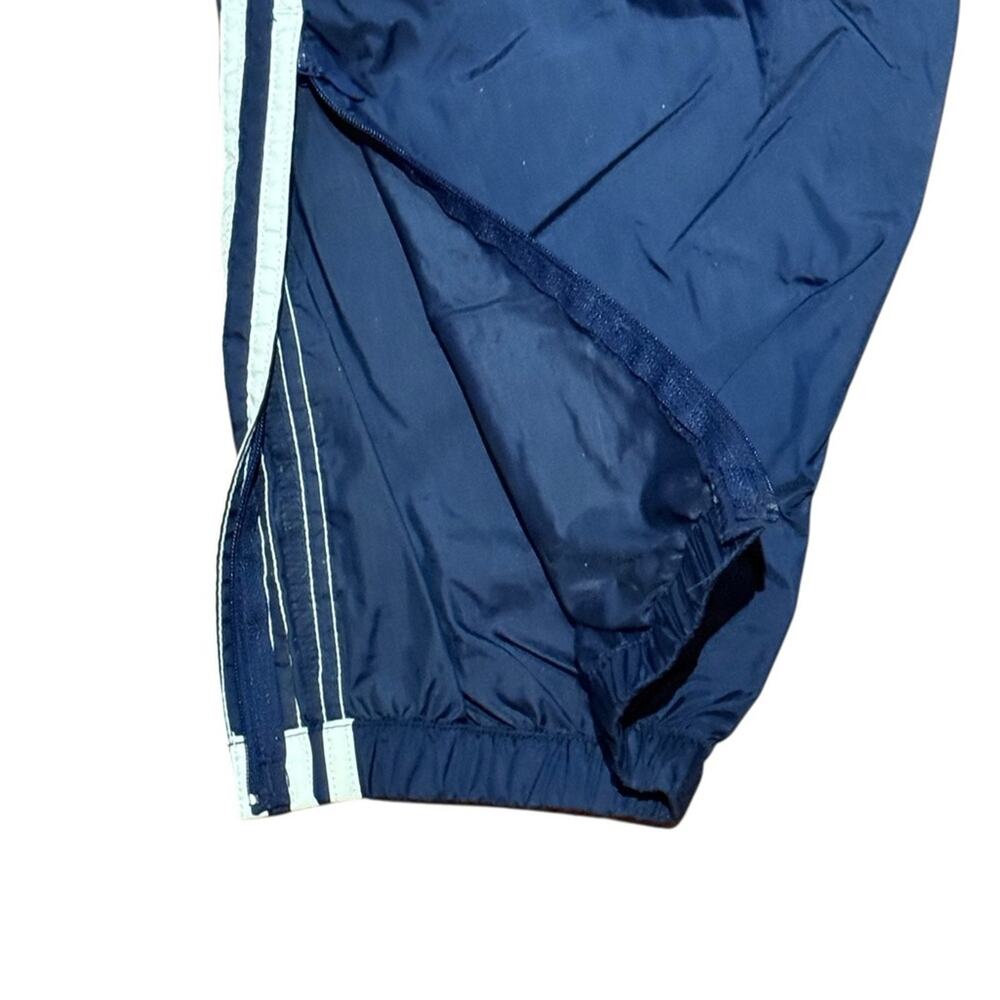 Adidas Dark Blue Jogger Track Pants Zip Ankle White Stripes in a Men’s Large - Picture 5 of 7
